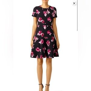 Kate Spade Encore Rose Crepe Dress